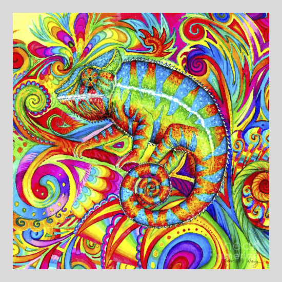 Psychedelic Rainbow Chameleon Collection