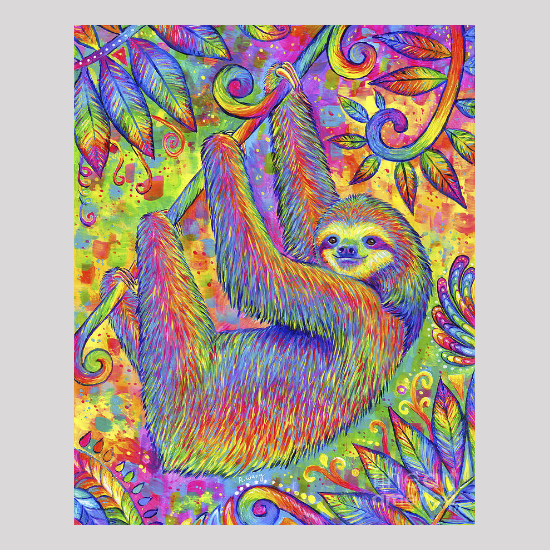 Psychedelic Rainbow Sloth Collection